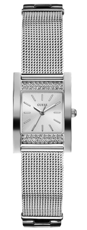 Guess Nouveau Diamonds Silver Dial Silver Mesh Bracelet Watch for Women - W0127L1 Buy Now By Guess