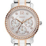 Guess Enchanting Diamonds Silver Dial Two Tone Steel Strap Watch for Women - W0305L3 Buy Now By Guess