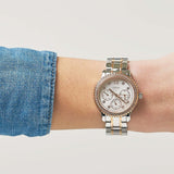 Guess Enchanting Diamonds Silver Dial Two Tone Steel Strap Watch for Women - W0305L3 Buy Now By Guess
