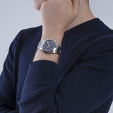 Guess Horizon Chronograph Quartz Blue Dial Silver Steel Strap Watch for Men - W0379G3 Buy Now By Guess