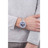 Guess Horizon Chronograph Quartz Blue Dial Silver Steel Strap Watch for Men - W0379G6 Buy Now By Guess