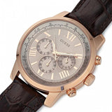 Guess Horizon Quartz Champagne Dial Brown Leather Strap Watch For Women - W0380G4 Buy Now By Guess