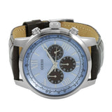 Guess Horizon Chronograph Analog Blue Dial Brown Leather Strap Watch For Men - W0380G6 Buy Now By Guess
