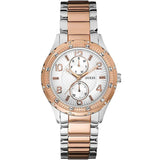 Guess Siren White Dial Two Tone Steel Strap Watch for Women - W0442L4 Buy Now By Guess