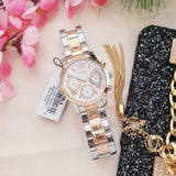 Guess Mini Sunrise Analog Silver Dial Two Tone Steel Strap Watch For Women - W0448L4 Buy Now By Guess