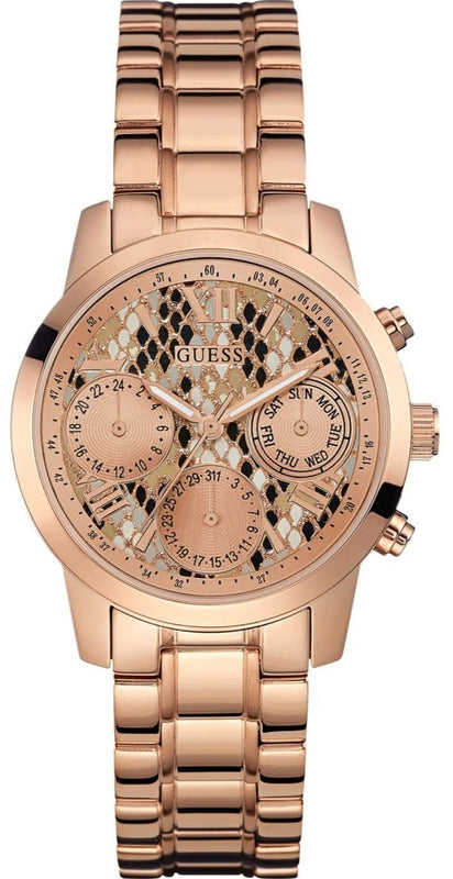 Guess Mini Sunrise Quartz Rose Gold Dial Rose Gold Steel Strap Watch For Women - W0448L9 Buy Now By Guess