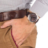 Guess Pursuit Chronograph Brown Dial Brown Leather Strap Watch for Men - W0500G3 Buy Now By Guess