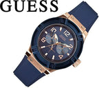 Guess Jet Setter Analog Quartz Blue Dial Blue Rubber Strap Watch For Women - W0571L1 Buy Now By Guess