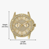 Guess Sassy Analog Quartz Gold Dial Gold Steel Strap Watch For Women - W0705L2 Buy Now By Guess