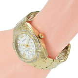 Guess Luna Diamonds White Dial Gold Steel Strap Watch for Women - W0729L2 Buy Now By Guess