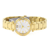 Guess Park Ave South Analog White Dial Gold Steel Strap Watch For Women - W0767L2 Buy Now By Guess
