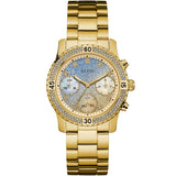 Guess Confetti Diamonds Gold Dial Gold Steel Strap Watch for Women - W0774L2 Buy Now By Guess