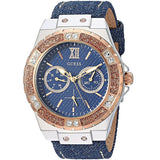 Guess Limelight Quartz Analog Blue Dial Blue Denim Strap Watch For Women - W0775l10 Buy Now By Guess