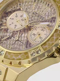Guess Limelight Quartz Gold Dial Gold Leather Strap Watch For Women - W0775L13 Buy Now By Guess