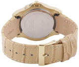 Guess Limelight Quartz Silver Dial Golden Leather Strap Watch For Women - W0775L2 Buy Now By Guess