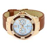 Guess Limelight Quartz White Dial Brown Leather Strap Watch For Women - W0775L7 Buy Now By Guess
