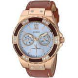 Guess Limelight Quartz White Dial Brown Leather Strap Watch For Women - W0775L7 Buy Now By Guess