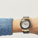 Guess Limelight Quartz White Dial Black Leather Strap Watch For Women - W0775L9 Buy Now By Guess