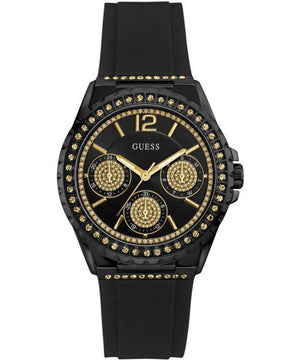 Guess Starlight Black Dial Black Rubber Strap Watch for Women - W0846L1 Buy Now By Guess