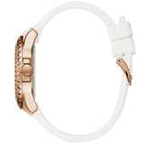 Guess Starlight Diamonds White Dial White Rubber Strap Watch for Women - W0846L5 Buy Now By Guess