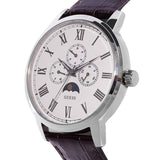 Guess Delancy Quartz White Dial Brown Leather Strap Watch For Men - W0870G1 Buy Now By Guess