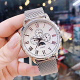 Guess Delancy White Dial Silver Mesh Bracelet Watch for Men - W0871G4 Buy Now By Guess