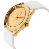Guess G-Twist Gold Dial White Rubber Strap Watch for Women - W0911L7 Buy Now By Guess