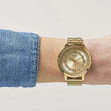 Guess Montauk Gold Dial Gold Steel Strap Watch for Women - W0933L2 Buy Now By Guess