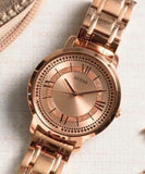 Guess Montauk Rose Gold Dial Rose Gold Steel Strap Watch For Women - W0933L3 Buy Now By Guess