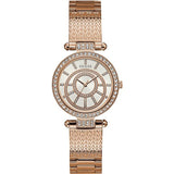 Guess Muse Quartz Silver Dial Rose Gold Steel Strap Watch For Women - W1008L3 Buy Now By Guess