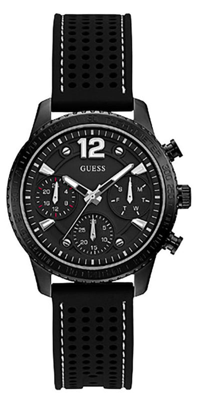 Guess Marina Chronograph Black Dial Black Rubber Strap Watch for Women - W1025L3 Buy Now By Guess