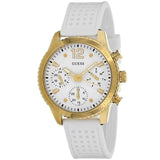 Guess Marina Multifunction White Dial White Rubber Strap Watch for Women - W1025L5 Buy Now By Guess