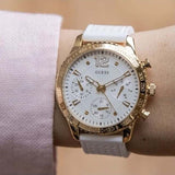 Guess Marina Multifunction White Dial White Rubber Strap Watch for Women - W1025L5 Buy Now By Guess