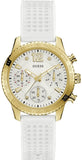 Guess Marina Multifunction White Dial White Rubber Strap Watch for Women - W1025L5 Buy Now By Guess