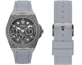 Guess Legacy Grey Dial Grey Silicone Strap Watch For Men - W1048G1 Buy Now By Guess