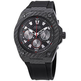 Guess Legacy Black Dial Black Rubber Strap Watch For Men - W1048G2 Buy Now By Guess