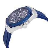 Guess Legacy Grey Dial Blue Silicone Strap Watch For Men - W1049G1 Buy Now By Guess