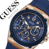 Guess Legacy Blue Dial Blue Silicone Strap Watch For Men - W1049G2 Buy Now By Guess