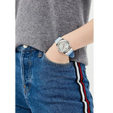 Guess Limelight Crystals White Dial Blue Rubber Strap Watch for Women - W1053L5 Buy Now By Guess