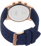 Guess Confetti Diamonds Gold Dial Blue Rubber Strap Watch For Women - W1098L6 Buy Now By Guess