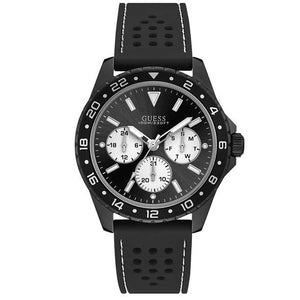 Guess Odyssey Quartz Black Dial Black Silicone Strap Watch For Men - W1108G3 Buy Now By Guess