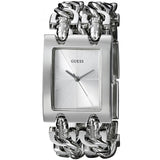 Guess Mod Heavy Metal Silver Dial Silver Steel Strap Watch For Women - W1117L1 Buy Now By Guess
