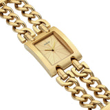 Guess Mod Heavy Metal Gold Dial Gold Steel Strap Watch For Women - W1117L2 Buy Now By Guess