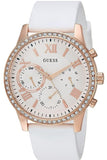 Guess Solar White Dial White Rubber Strap Watch For Women - W1135L1 Buy Now By Guess