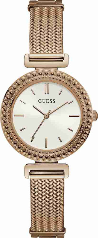 Guess Monroe Silver Dial Rose Gold Steel Strap Watch For Women - W1152L3 Buy Now By Guess