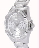 Guess Frontier Diamonds Silver Dial Silver Steel Strap Watch For Women - W1156L1 Buy Now By Guess