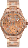 Guess Frontier Diamonds Rose Gold Dial Rose Gold Steel Strap Watch For Women - W1156L3 Buy Now By Guess