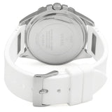 Guess Frontier Diamonds Silver Dial White Rubber Strap Watch For Women - W1160L4 Buy Now By Guess