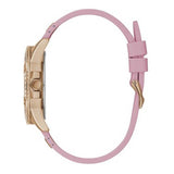 Guess Frontier Diamonds Rose Gold Dial Pink Rubber Strap Watch For Women - W1160L5 Buy Now By Guess