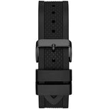 Guess Frontier Crystals Black Dial Black Silicone Strap Watch For Men - W1132G3 Buy Now By Guess